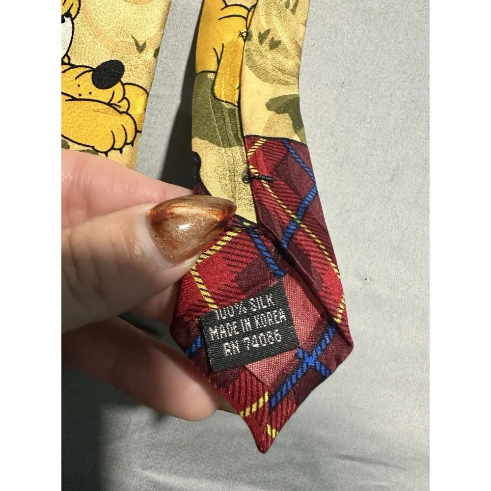 VTG The Disney Store‎ Silk Tie Golf Mickey Pluto Unconventional Tee
